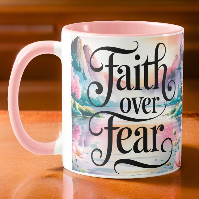 Personalised Faith Over Fear Christian Women Mug (Creator Uploaded)