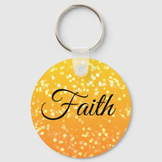 Personalised Faith Sparkle Keychain Name on Back