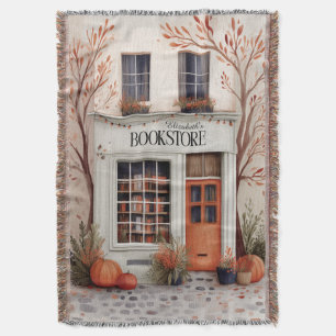 Personalised Fall Book Lover Throw Blanket