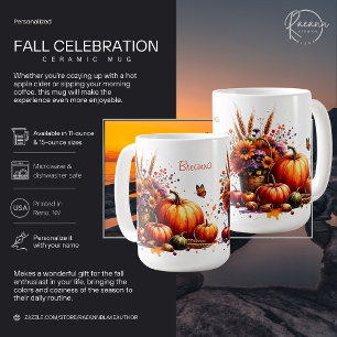 Personalised Fall Celebration Ceramic Mug
