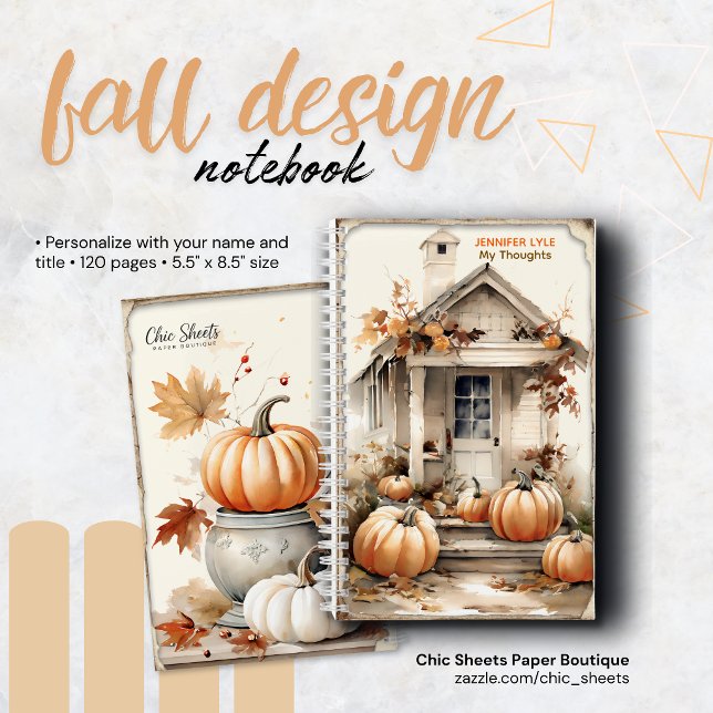 Personalised Fall Design Spiral Notebook (Creator Uploaded)