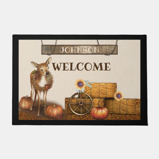 Personalised Fall Door Mat (Front)