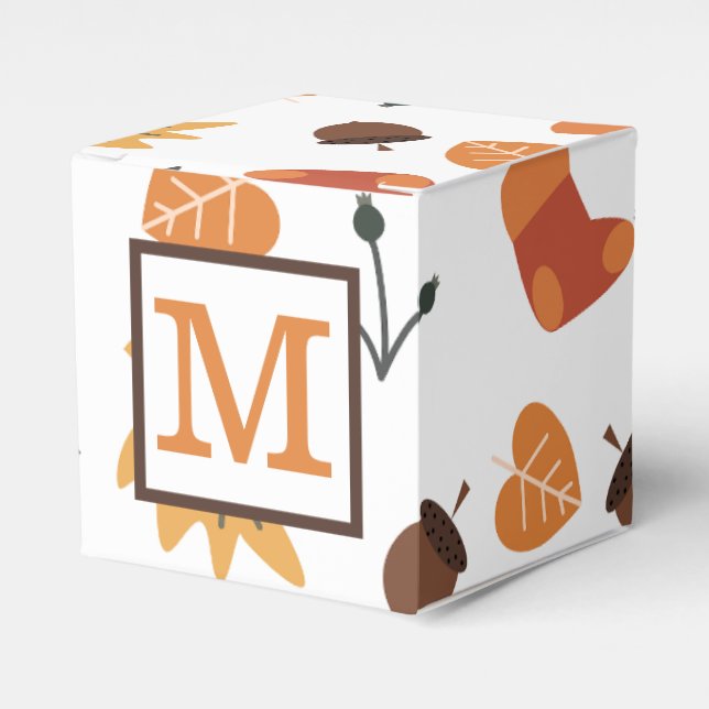 Personalised Fall Favour Box (Front Side)