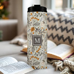 Personalised Fall Foliage Thermal Tumbler<br><div class="desc">Embrace the warmth and beauty of autumn with this personalised tumbler adorned with a charming pattern of fall foliage. The delicate leaves, vibrant berries, and intricate branches create a cosy and inviting scene. Make it truly yours by adding your initial in a stylish monogram. This durable stainless steel tumbler keeps...</div>