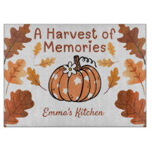 Personalised Fall Glass Cutting Board
