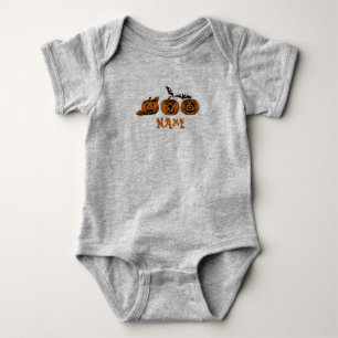 Personalised Fall/Halloween/pumpkin Baby Bodysuit