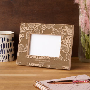 Personalised Fall Leaf Patterned Etched Frames