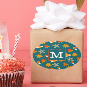 Personalised Fall Oval Sticker