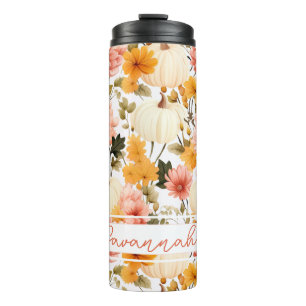 Personalised Fall Pattern Thermal Tumbler