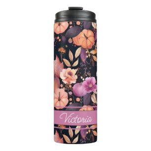 Personalised Fall Pattern Thermal Tumbler