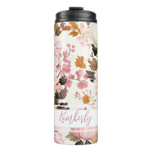 Personalised Fall Pattern Thermal Tumbler