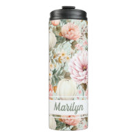 Personalised Fall Pattern Thermal Tumbler