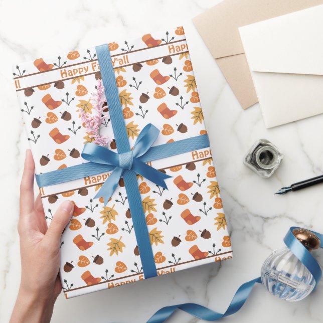Personalised Fall Wrapping Paper (Gifting)