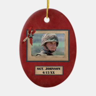 personalised fallen soldier military ornament