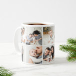 Personalised Family 10 Photo Collage Coffee Mug<br><div class="desc">Custom printed coffee mugs personalised with your family photos. This design template has space for 10 square Instagram photos. Use the design tools to change the background colour, add more photos, move things around and add your own custom text to create a unique one of a kind gift for family...</div>