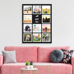 Personalised Family 11 Photo Custom Collage Canvas Print