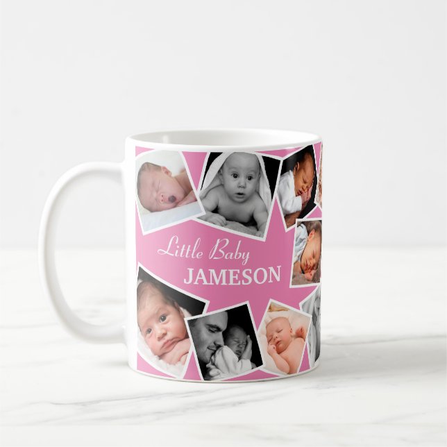 Personalised Family 17 Photo Collage Coffee Mug (Left)
