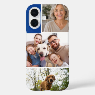 Personalised Family 3 Photos Collage Keepsake Art iPhone 16 Case