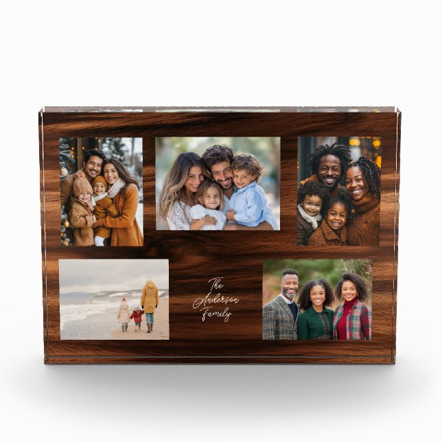 Personalised Family 5 Photo Collage (Front)
