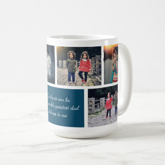 Personalised family 6 photo collage Father's Day Coffee Mug