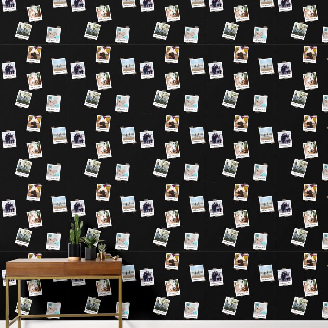 Personalised Family 6 Photo Custom Collage Wallpaper (Hallway)