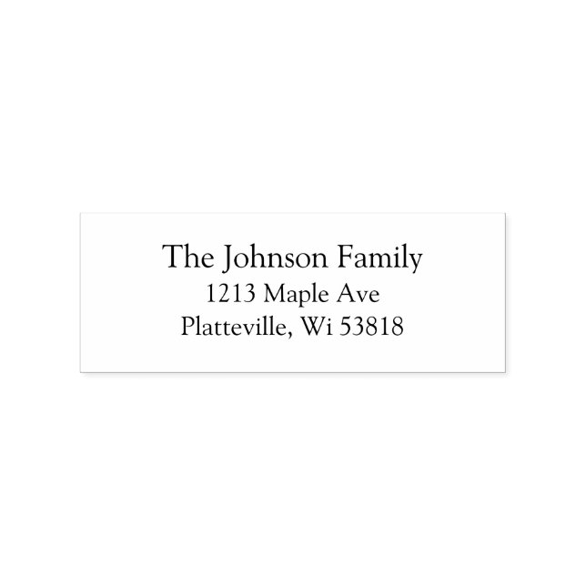 Personalised Family Address Rubber Stamp (Imprint)