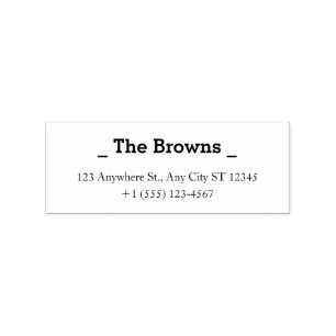 Personalised Family Address Stamp – Simple Style