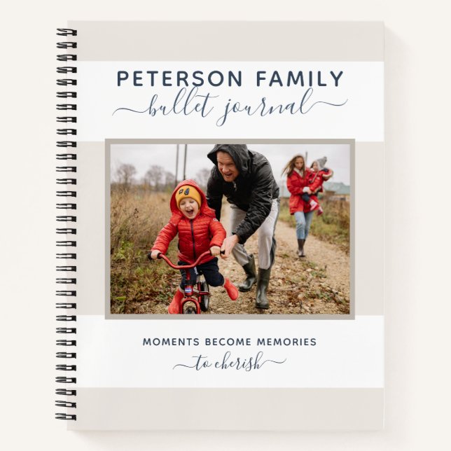 Personalised Family Bullet Journal Photo Template (Front)