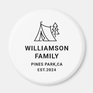 Personalised Family Camping Trip Reunion Magnet
