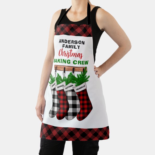 Personalised Family Christmas Baking Crew Apron (Insitu)