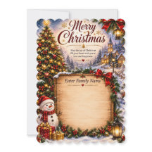 Personalised Family Christmas Card