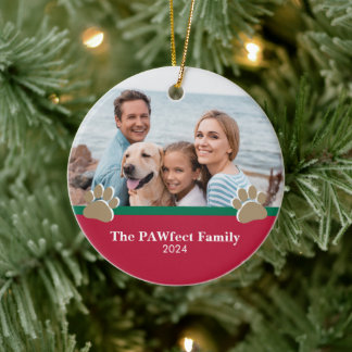 Personalised Family Christmas Ceramic Ornament