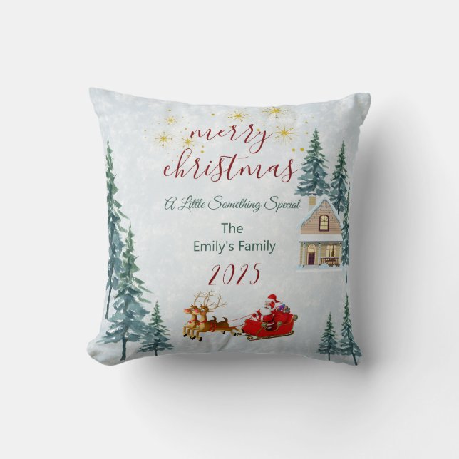 Personalised Family Christmas  Cushion (Front)