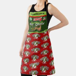 Personalised Family Christmas Eve Pit Crew Apron