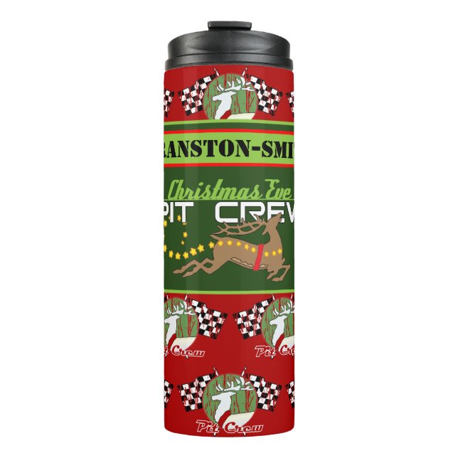 Personalised Family Christmas Eve Pit Crew Tumbler (Front)
