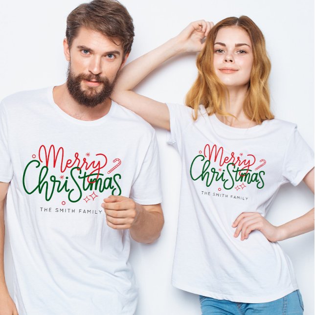 Personalised Family Christmas Family Name T-Shirt (Creator Uploaded)