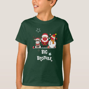 Personalised Family Christmas Holiday Big Brother T-Shirt