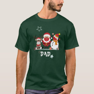 Personalised Family Christmas Holiday Dad T-Shirt