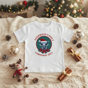 Personalised Family Christmas Llama Design Toddler T-Shirt
