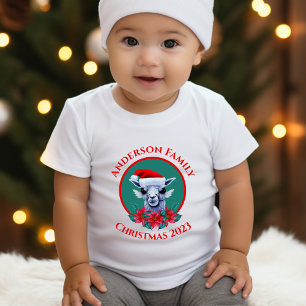 Personalised Family Christmas Llama Design Toddler T-Shirt