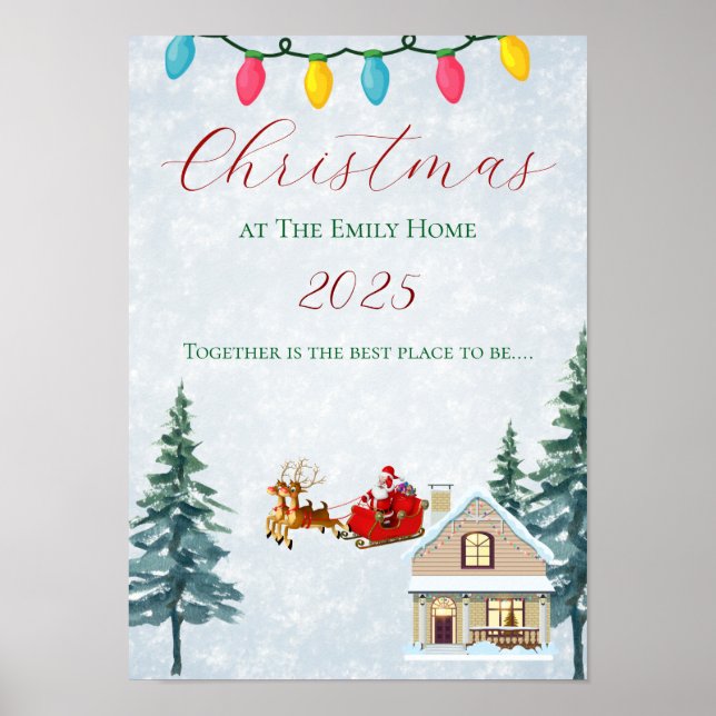 Personalised Family Christmas  Poster (Front)