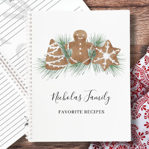 Personalised Family Christmas Recipe Notebook