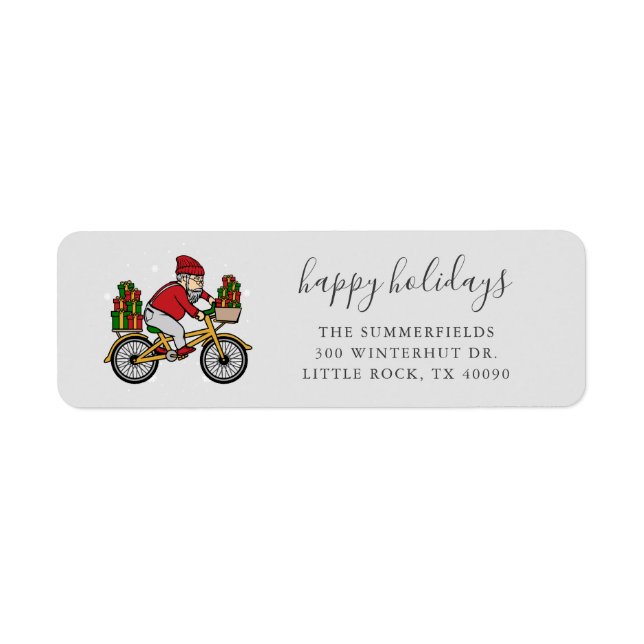 Personalised Family Christmas Return Address Label (Front)