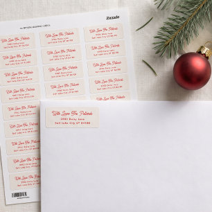 Personalised Family Christmas Return Address Label