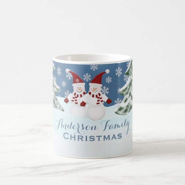 Personalised Family: Christmas Snowman Mug (Center)