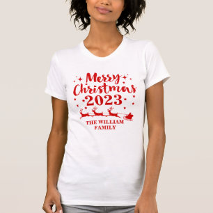 Personalised Family Christmas  T-Shirt