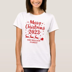 Personalised Family Christmas  T-Shirt