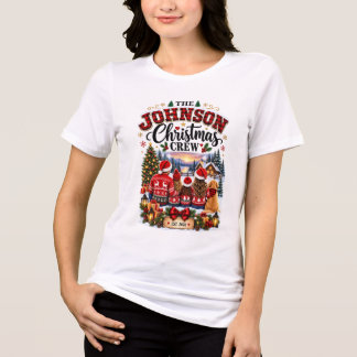 Personalised Family Christmas T-Shirt Tri-Blend Shirt