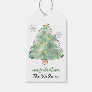 Personalised Family Christmas Tree Gift Tags