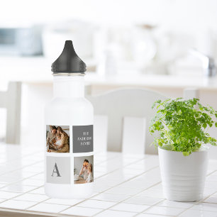 Personalised Family Collage Gift 532 Ml Water Bottle